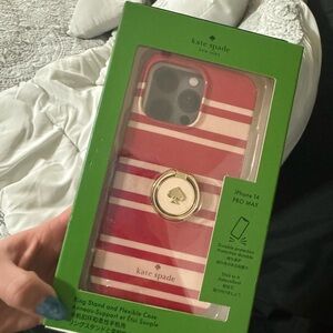 Kate Spade Red and White iPhone 14 Pro Max Case